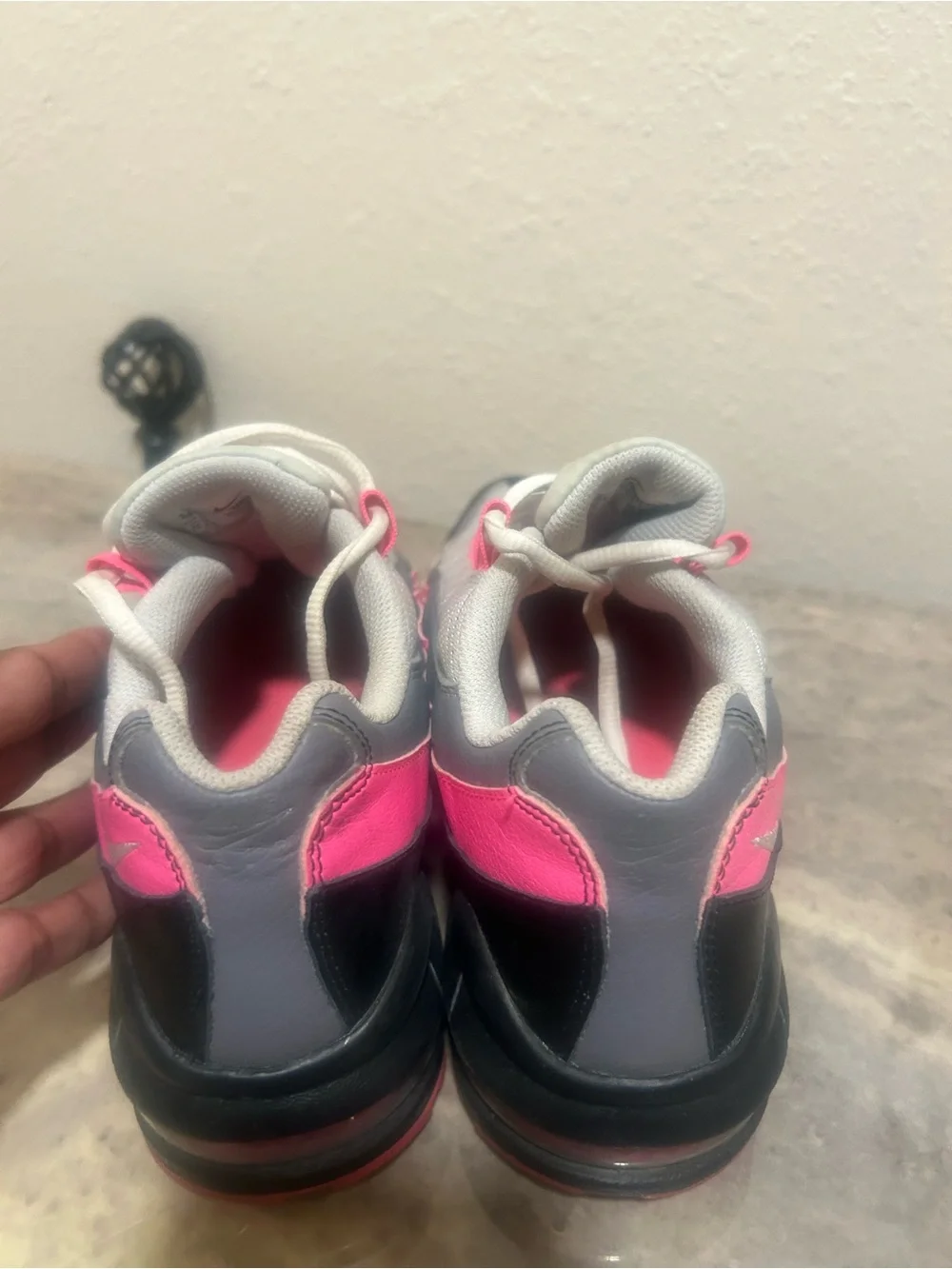 Nike Kids' White, Pink & Black Lace-Up Sneakers